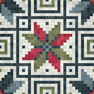 Mosaic tiles background, seamless vector pattern