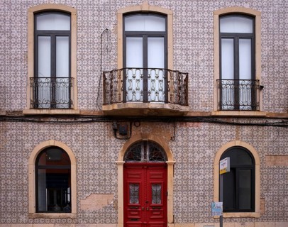 Azulejos, Tiles, Tile decoration, House facade, House, Portimão, Algarve, Portugal, Europe