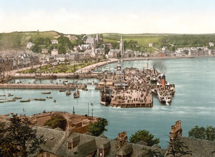 Rothesay, the capital of the Isle of Bute in the Scottish Council Area Argyll and Bute, Scotland,