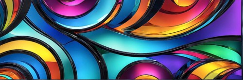 3d rendering of vibrant colored abstract changing glass design in an ornament structure, AI