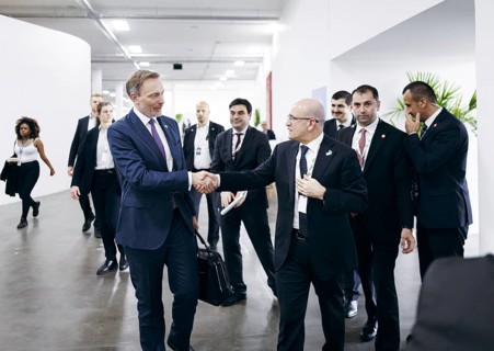 Christian Lindner (FDP), Federal Minister of Finance, meets Mehmet Simsek, Minister of Finance of