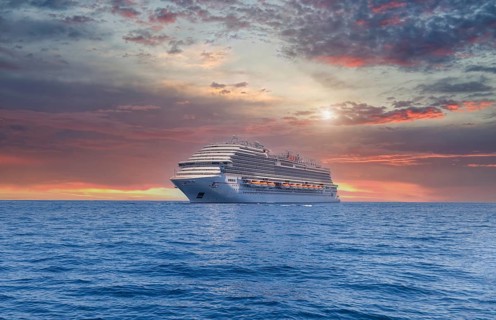 Mexico, Cabo San Lucas, Los Cabos vacation cruise ship near a beach and tourist destination El