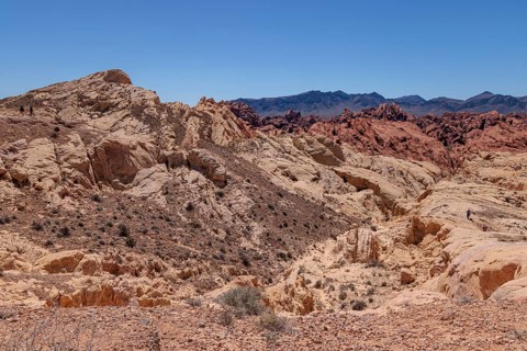 Rock formations in the Fire Canyon area at Valley of Fire State Park near Overton, Nevada