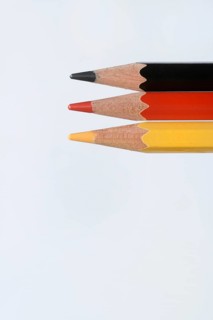 Coloured pencils in the national colours of Germany, national colour