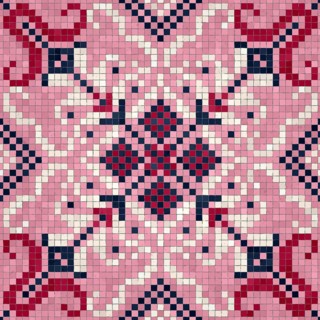 Mosaic tiles background, seamless vector pattern