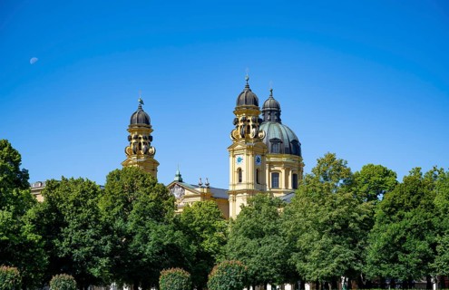 Theatine Church, Old Town, Munich, Upper Bavaria, Bavaria, Germany, Europe