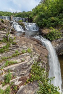 A. A. Miller dam above Desoto Falls on the Little River at Desoto State park near Mentone, Alabama