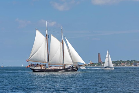 Sailing ship Abel Tasman, sailing boat, naval memorial, Laboe, Kieler Woche, Kiel Fjord, Kiel,