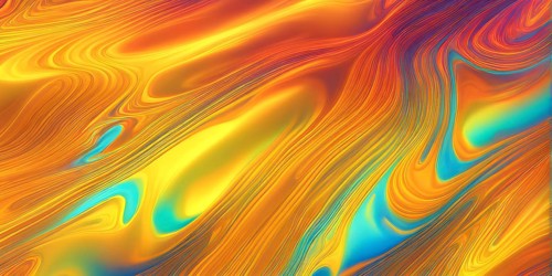 Abstract holographic background with swirling iridescent vibrant colors, AI generated