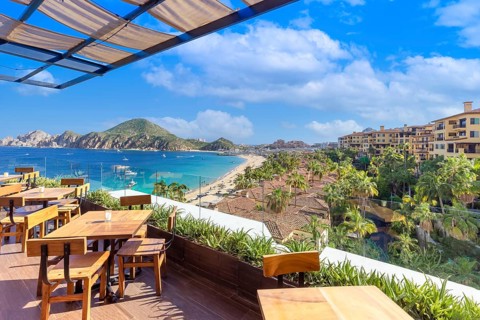 Cabo San Lucas, Los Cabos, Mexico, September 10, 2021: Mexico, Scenic panoramic aerial view of Los