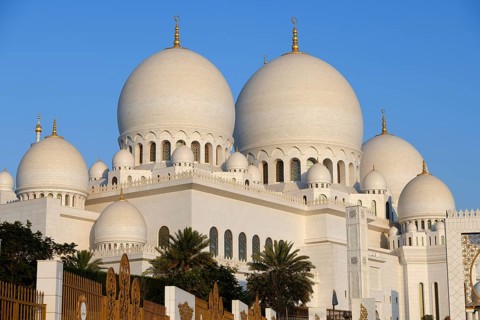 Sheikh Zayed Mosque, Domes, Abu Dhabi City, Emirate of Abu Dhabi, United Arab Emirates, Asia