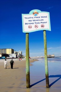 Sign in Daytona Beach, Florida, USA, North America