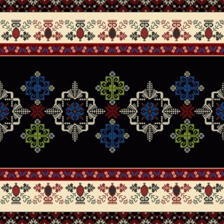 Traditional Latvian embroidery seamless pattern, vector illustration
