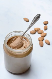 Almond cream in a jar, almond spread