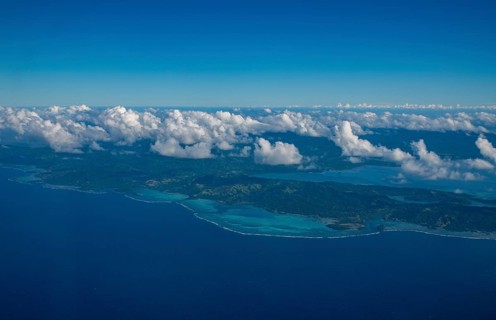 Aerial of Vanua Levu, Fiji, South Pacific, Oceania