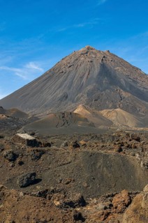 Stonehouse near vulcano on Fogo. Cabo Verde. Africa
