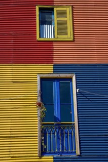 Colorful house facade, Caminito, La Boca district, Buenos Aires, Argentina, South America
