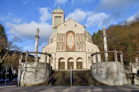 Bernharduskirche, Catholic church in the Weststadt district, Baden-Baden, Black Forest,