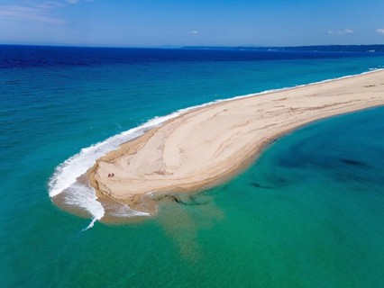 Aerial view, Cape Possidi, Kassandra, Chalkidiki, Greece, Europe