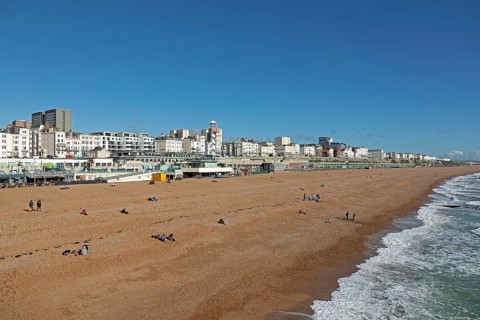 Seafront, Sea, Beach, Brighton, East Sussex, England, United Kingdom, Europe