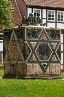 Synagogue memorial at the original site of the synagogue on the Lappenberg, Hildesheim, Lower
