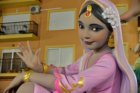 Falla character at the Fallas festival, Denia, Costa Blanca, Spain, Europe
