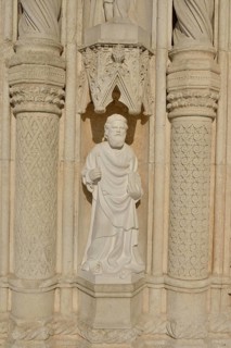 Depiction of a Saint at the entrance, Šibenik Cathedral or Katedrala sv. Jakova, Unesco World