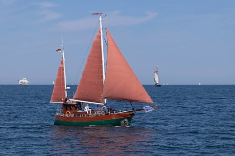 Sailing ship, Baltic Sea, Hanse Sail, Warnemünde, Rostock, Mecklenburg-Western Pomerania, Germany,