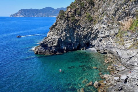 Corniglia Rock Bay, Cinque Terre, Province of La Spezia, Liguria, Italy, Europe