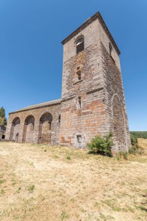 Church of Notre-Dame-des-Pauvres in village of Aubrac. Aveyron, France, Europe