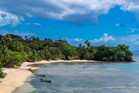 White sand beach, Taveuni, Fiji, South Pacific, Oceania