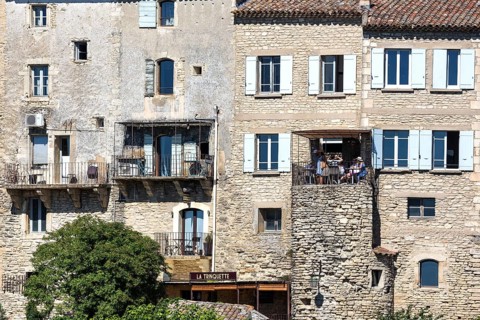 Houses of the old town of Gordes, Vaucluse, Provence-Alpes-Cote dAzur, Provence, South of France,