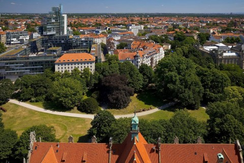 View of the administrative building of the Norddeutsche Landesbank, Hanover, Lower Saxony, Germany,