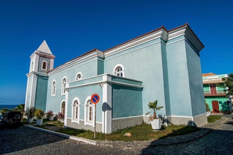 Bright church. San Felipe. Vulcano Fogo. Fogo. Cabo Verde. Africa