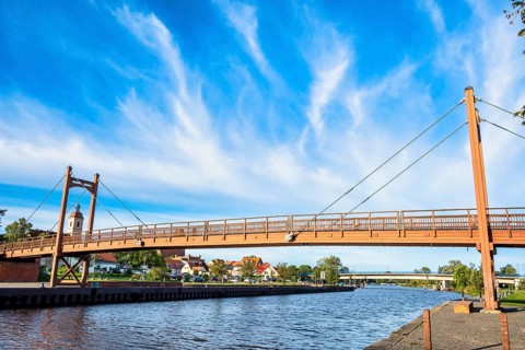 Peene Gate Bridge Anklam, Mecklenburg-Western Pomerania, Germany, Europe