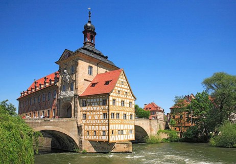 The Old Town Hall in the Regnitz, Bamberg, Upper Franconia, Bavaria, Germany, Europe