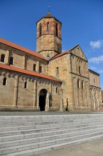 Romanesque parish church of St. Peter and Paul, Rosheim, Bas-Rhin, Alsace, France, Europe