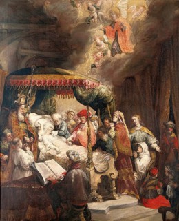 Die Entschlafung der Jungfrau Maria, The Dormition of the Virgin, Painting by Rembrandt van Rijn,