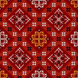 Traditional Latvian embroidery seamless pattern, vector illustration