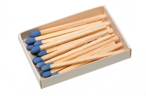 Matches, Matches, Safety matches with blue ignition head