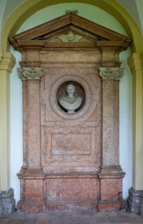 Crypt arcades, grave counters in the arcade of St. Sebastian's Cemetery, Church of St. Peter,