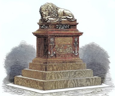 Sad Lion, monument in the cemetery of the island of Lissa commemorating the naval battle of Lissa