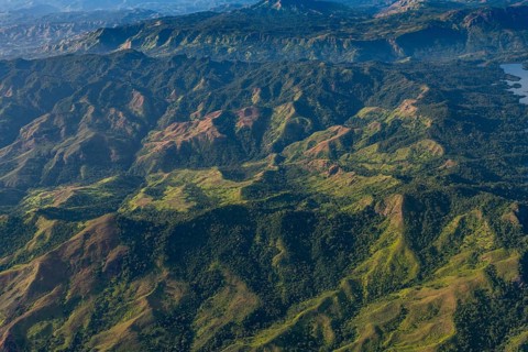 Aerial of Viti Levu, Fiji, South Pacific, Oceania