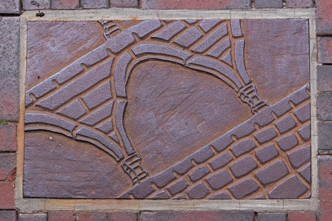 Artwork, Young Art on Old Paths project, Bad Doberan, Mecklenburg-Western Pomerania, Germany,