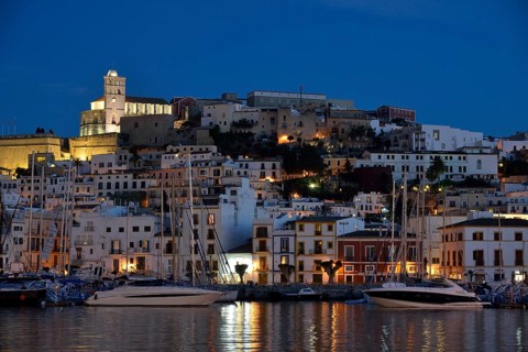 Dalt Vila of Ibiza or Eivissa, evening, Ibiza Town, Ibiza, Balearic Islands, Spain, Europe