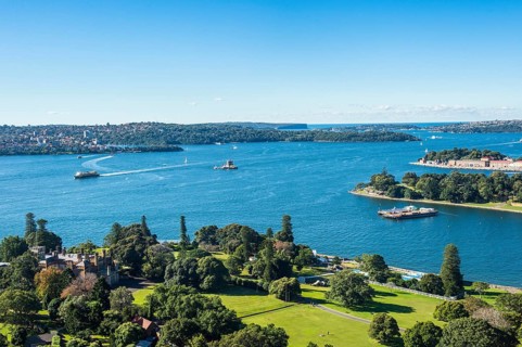 Overlook over Sydney harbour, New South Wales, Australia, Oceania