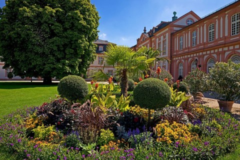 Biebrich Palace from the palace park side, Wiesbaden, Hesse, Germany, Europe