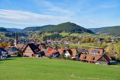 View of Baiersbronn, Freudenstadt district, Black Forest, Baden-Württemberg, Germany, Europe