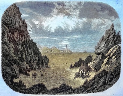 Kutchuk-Lampat on the Crimean Peninsula in 1882, Ukraine, Historical, digitally restored