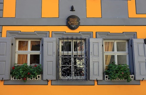 Historic house in the old town, former caste office of the Margrave of Ansbach, Mainbernheim, Lower